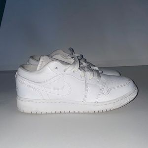 All White Jordan 1 Lows